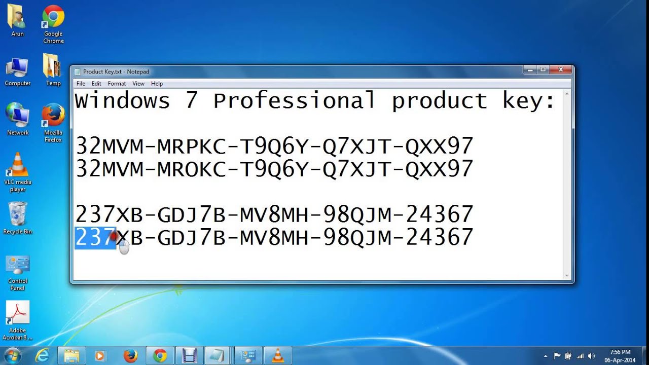 Windows 7 product key crack